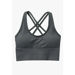 Z BY ZELLA Women's Seamless Crossback Bralette In Green Ponderosa Size XS